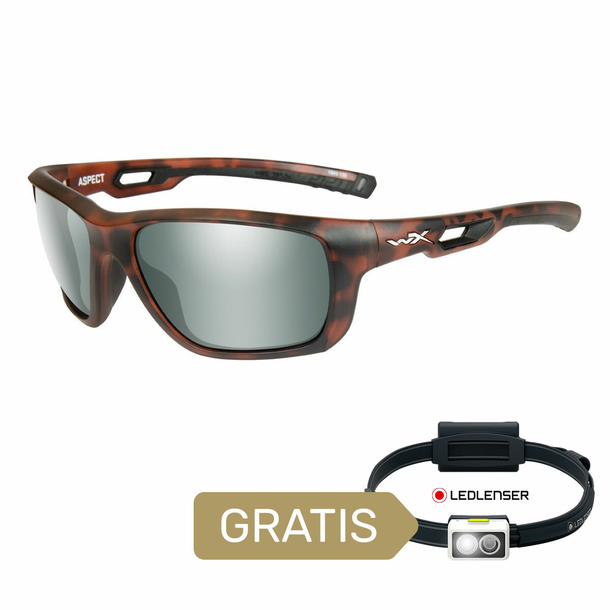 Okulary Wiley X - ASPECT Polarized Platinum Flash Smoke Green