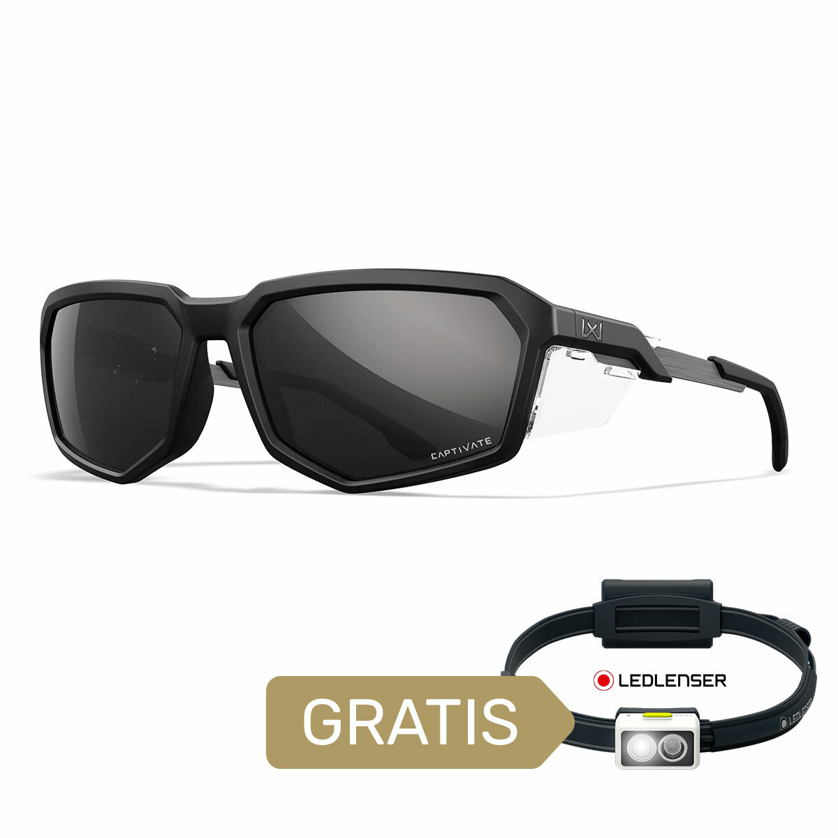 Okulary Wiley X Captivate - RECON Polaraized Black Mirror AC6RCN05