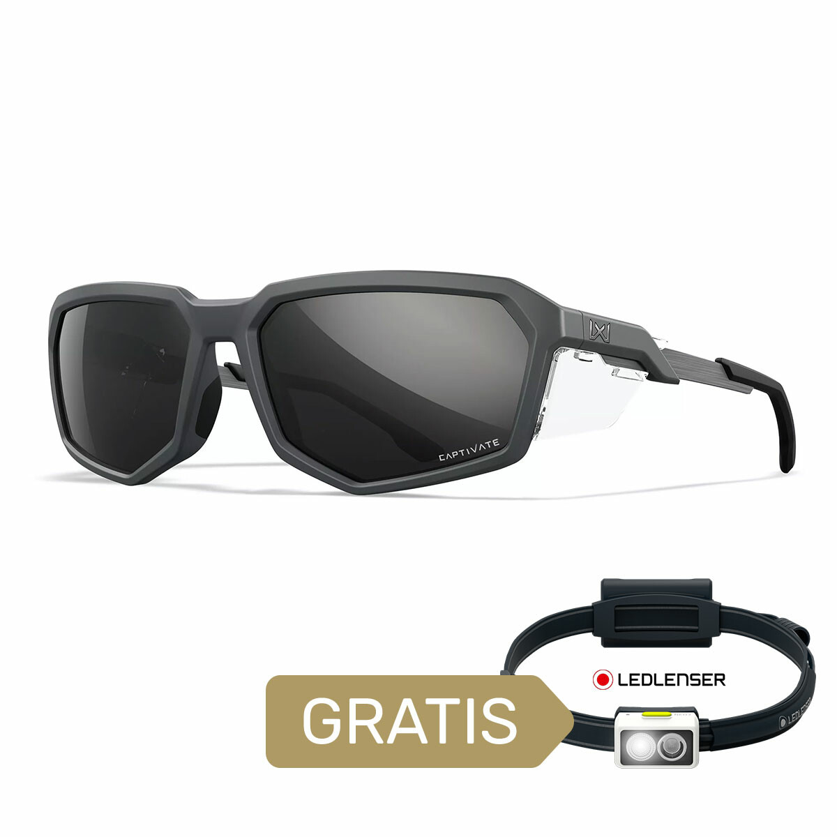 Okulary Wiley X Captivate - RECON Polaraized Black Mirror AC6RCN08