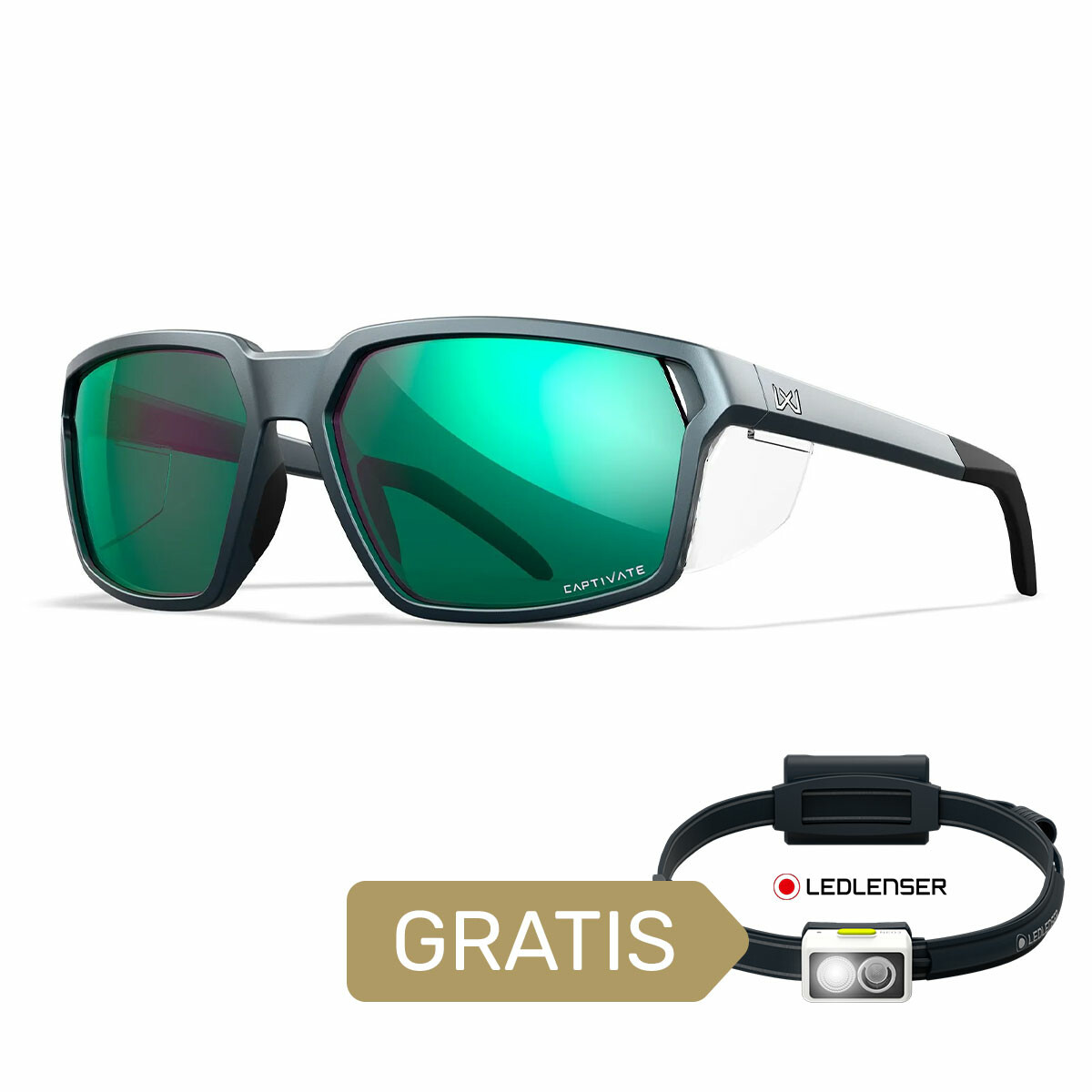 AC6SRA07 Okulary Wiley X Captivate - SIERRA Polaraized Green Mirror