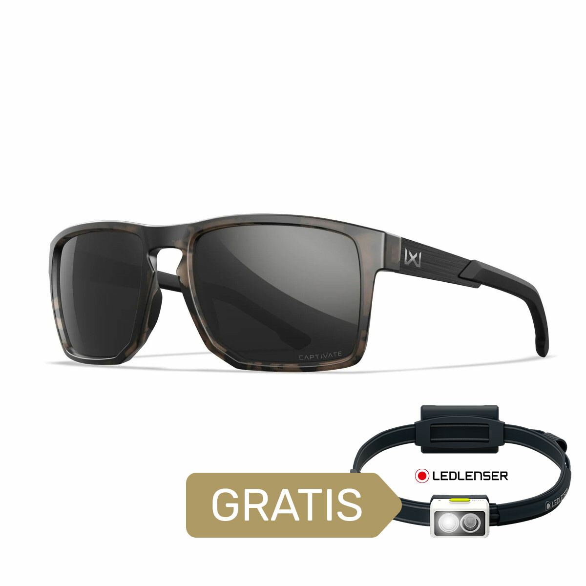 AC6APX05 Okulary Wiley X Captivate - APEX Polarized Black Mirror