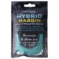 TOAC09 Amortyzator Drennan Hybrid Solid Margin Elastic 5m - 2,6mm / BLUE