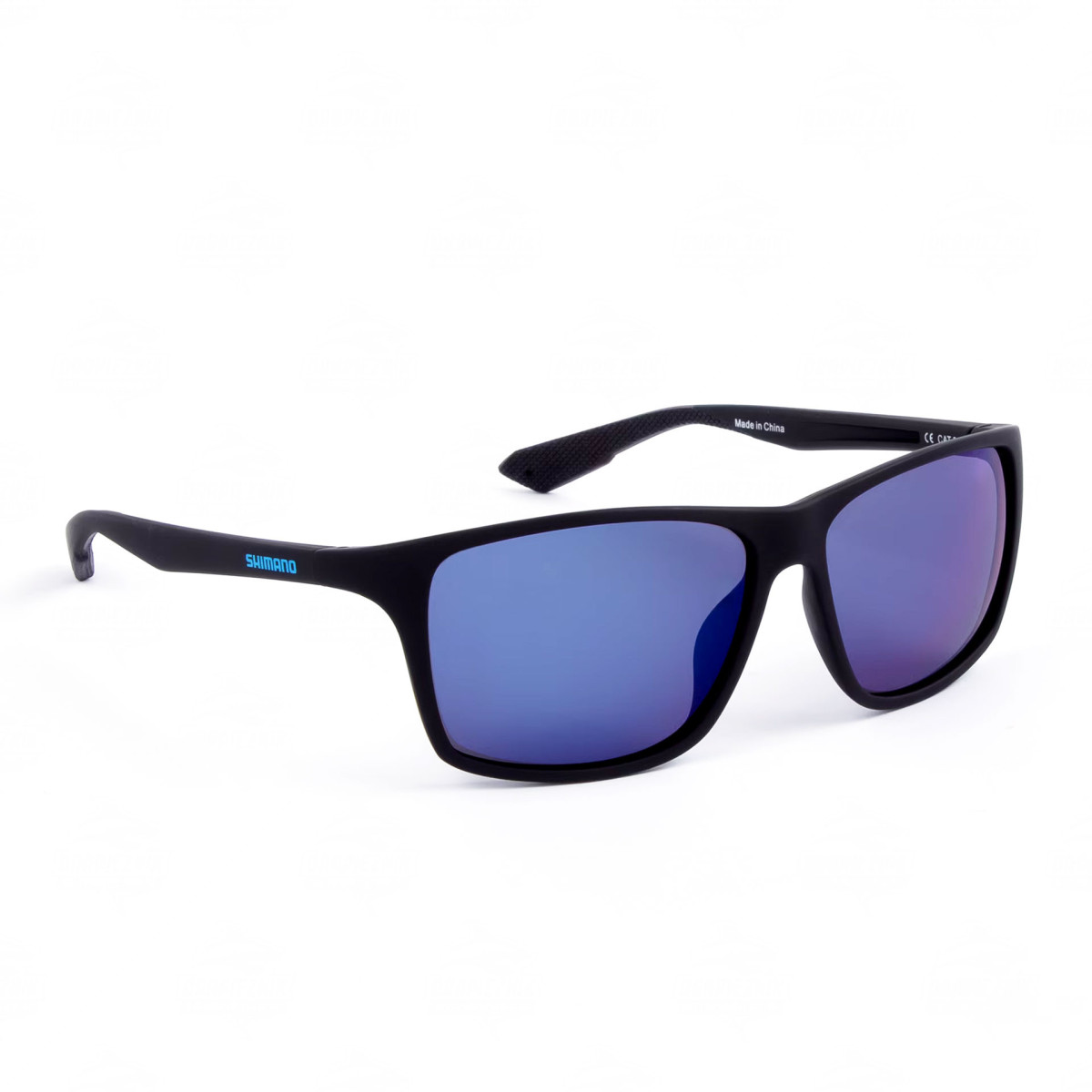 Okulary Shimano Technium Matte Black & Blue Mirror