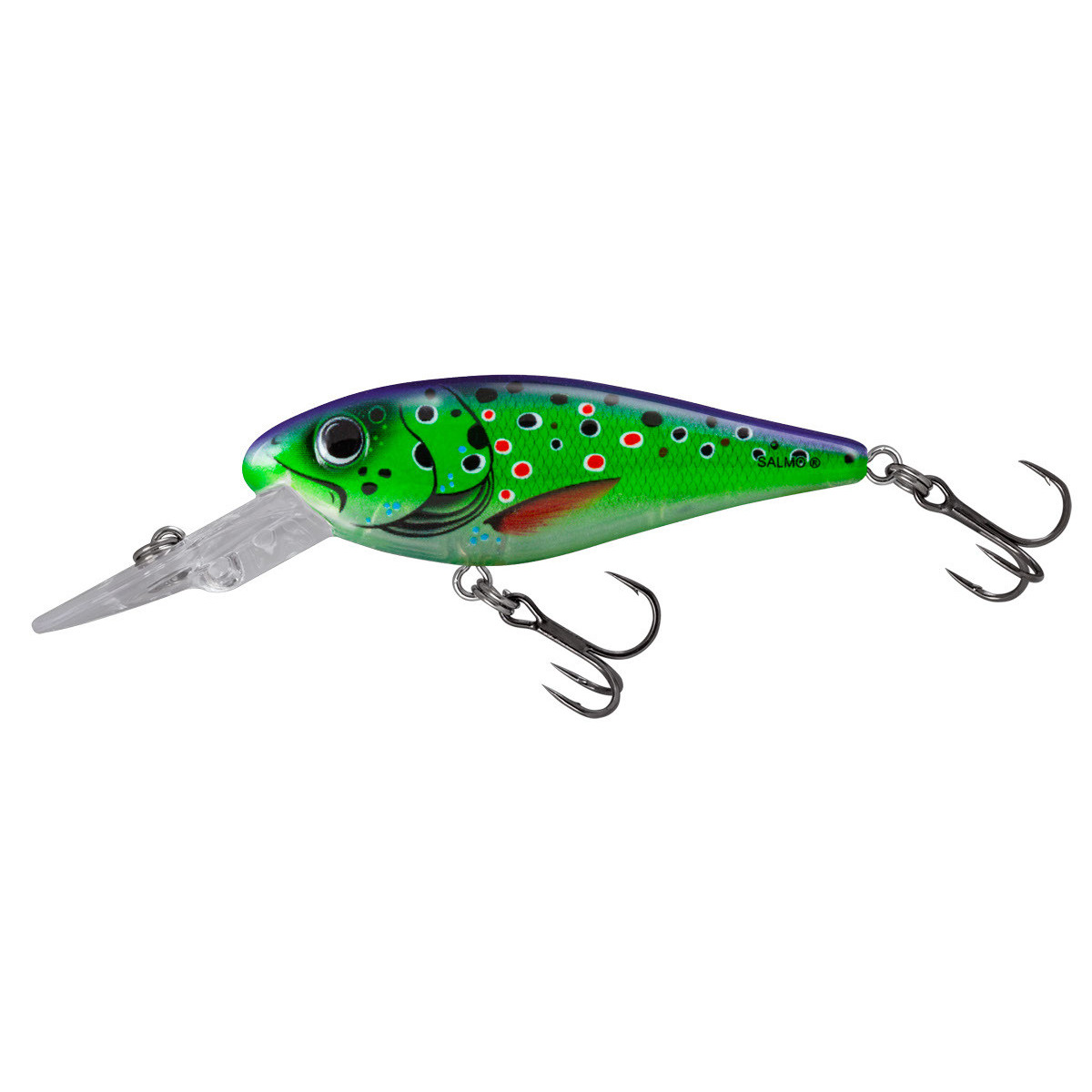 Wobler Salmo Rattlin Executor Floating - Clear Purple Trout