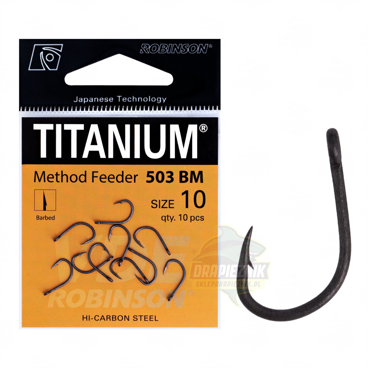 02-V-503BM-14 Haczyki VDE-Robinson Titanium Method Feeder 503BM - roz. 14
