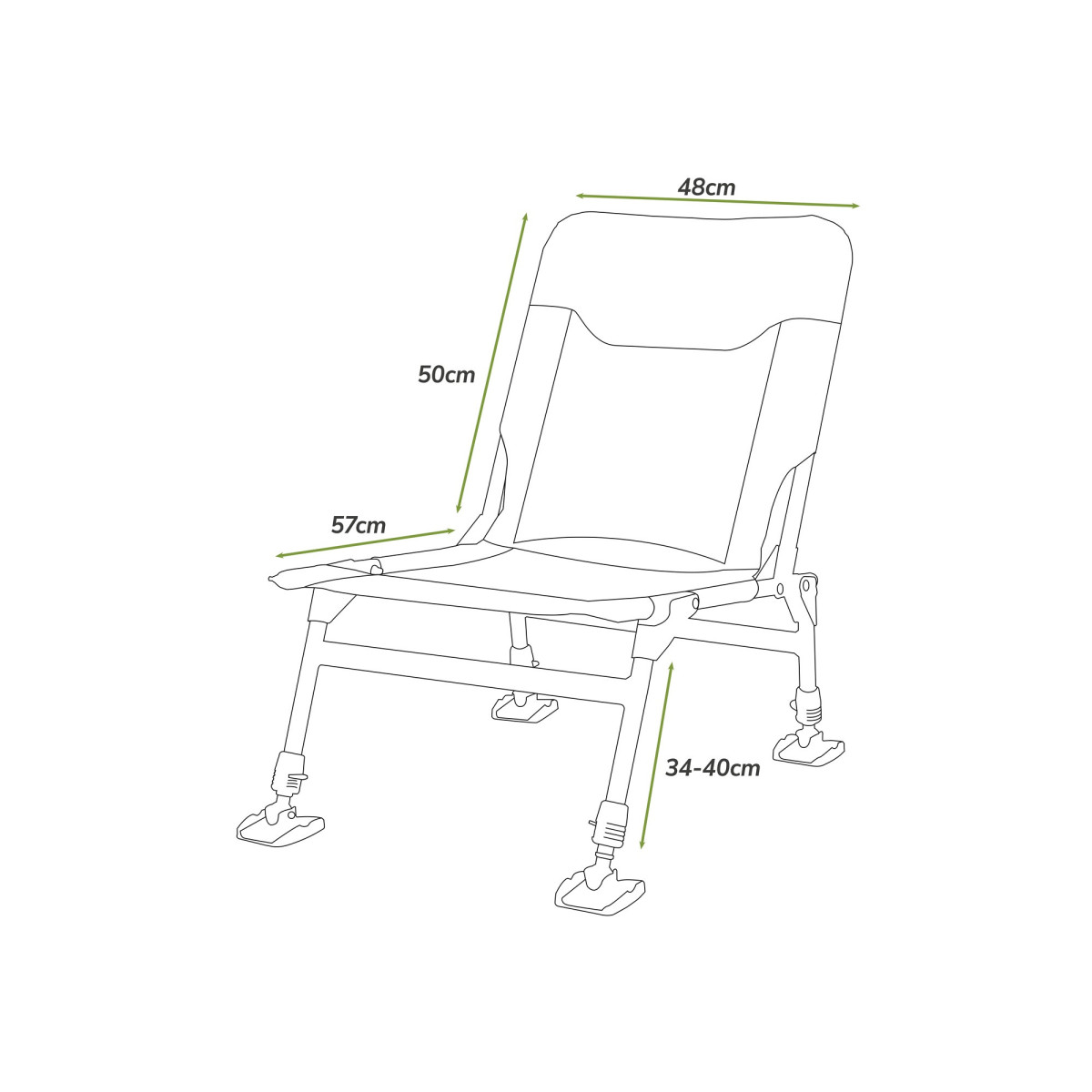 Krzesło Korum Classic Specialist Chair K0300054 - wymiary