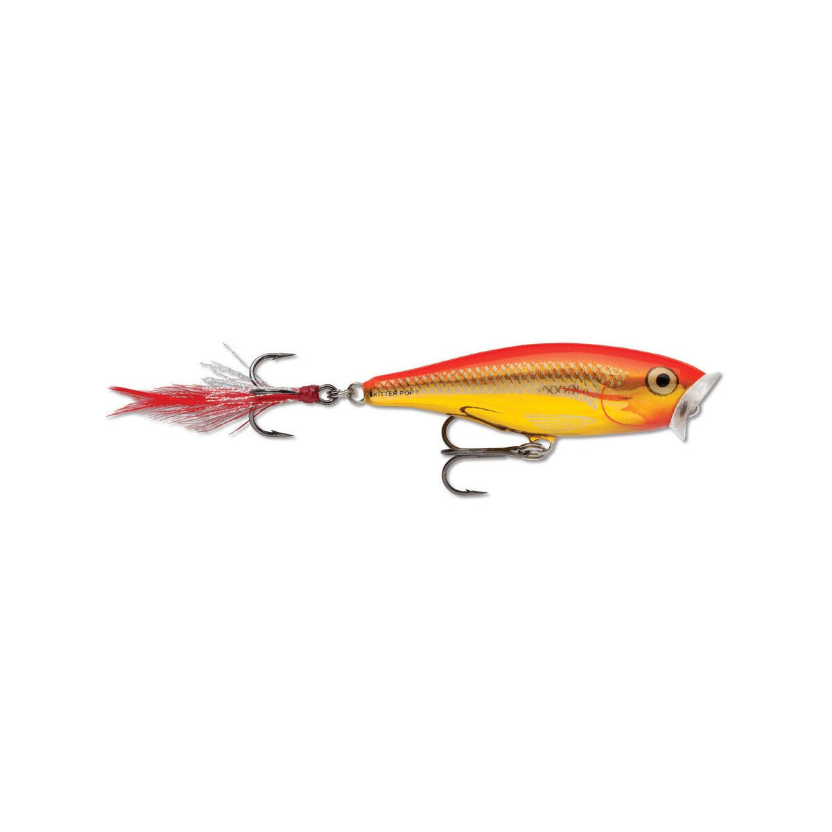 Wobler Rapala Skitter Pop - SGFR / Steel Gold Fluoresent Red