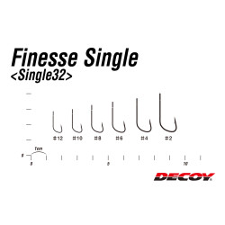 Haczyki Decoy Single32 Finesse Single