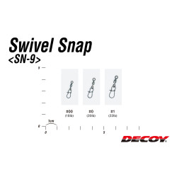 Agrafki z krętlikiem Decoy SN-9 Swivel Snap