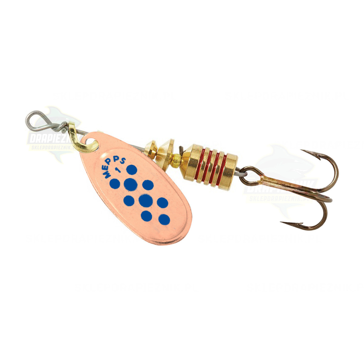 Mepps-Comet1Mn Obrotówka Mepps Comet 1 Miedź / Niebieskie kropki