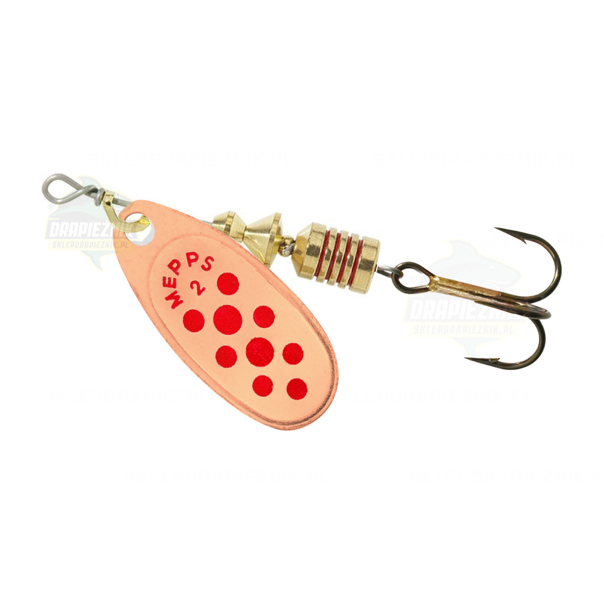 Mepps-Comet2Mc Obrotówka Mepps Comet 2 Miedź / Czerwone kropki