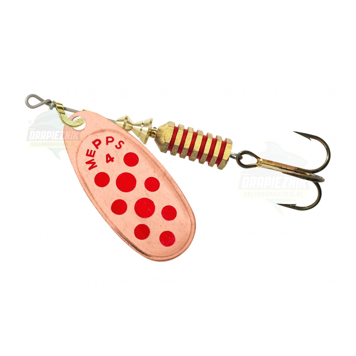 Obrotówka Mepps Comet 4 Miedź / Czerwone kropki