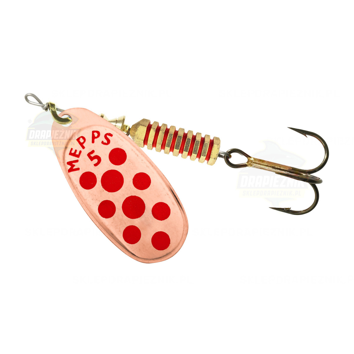 Mepps-Comet5Mc Obrotówka Mepps Comet 5 Miedź / Czerwone kropki