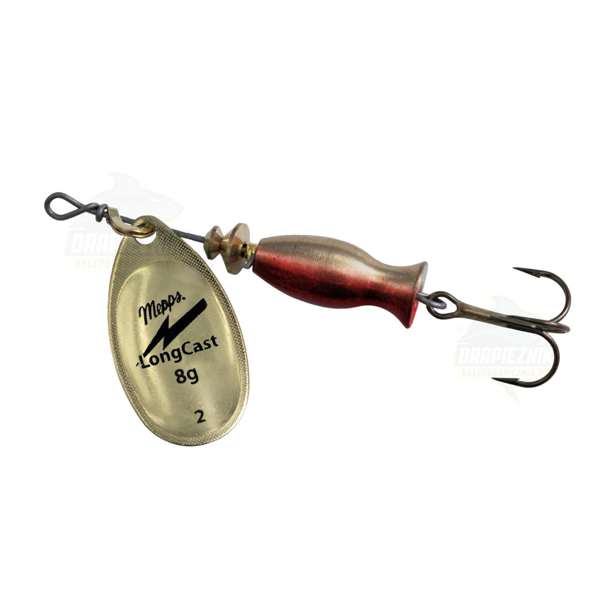 Mepps-agliaLC2Z Obrotówka Mepps Long Cast 2 Złota