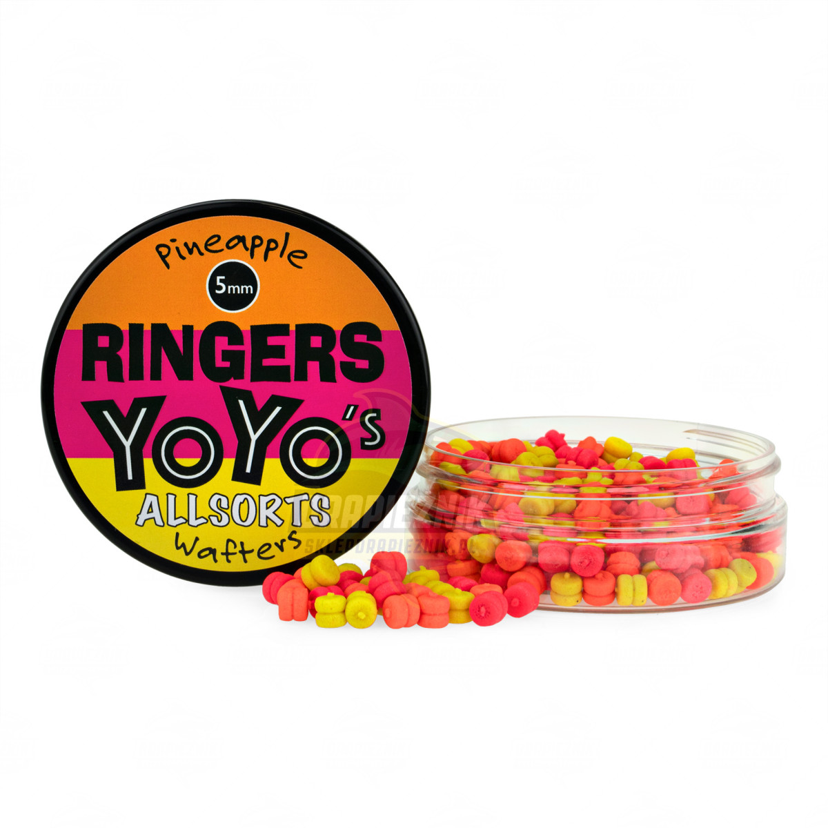 RNG-125 Ringers Pineapple YoYo's Allsors Wafters 5mm - Orange/Pink/Yellow