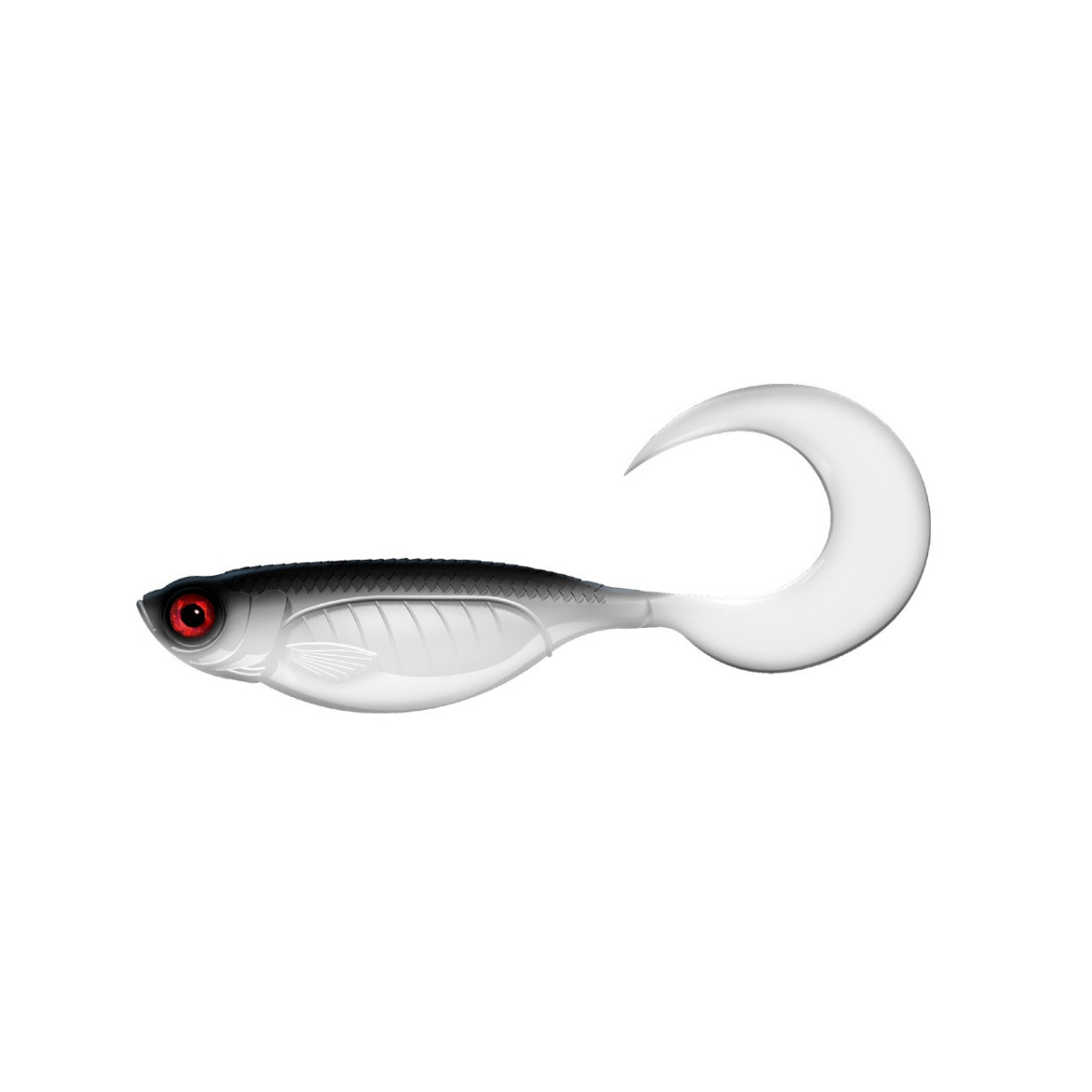 LB-ETT7-001 Libra Lures Embrion Twist Tail 7'' 18cm 1szt. - 001 / WHITE