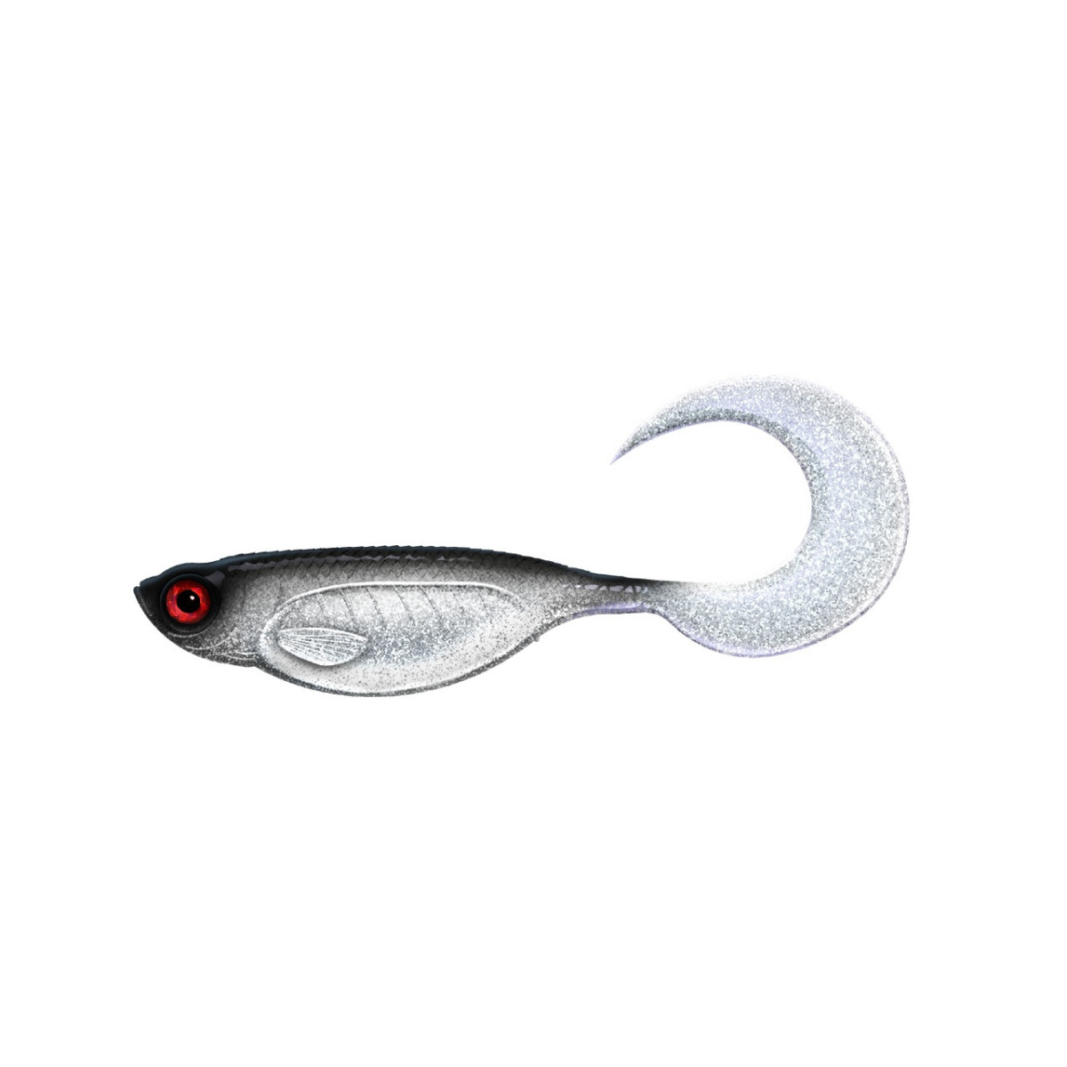 LB-ETT7-002 Libra Lures Embrion Twist Tail 7'' 18cm 1szt. - 002 / GHOST