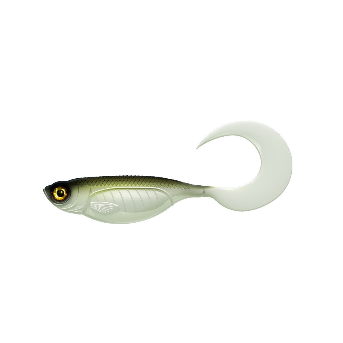 LB-ETT7-031 Libra Lures Embrion Twist Tail 7'' 18cm 1szt. - 031 / OLIVE WHITEFISH