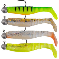 PMFHL8-SET Zestaw gum Mikado Fishunter z główką Jaws 8cm 4 szt.
