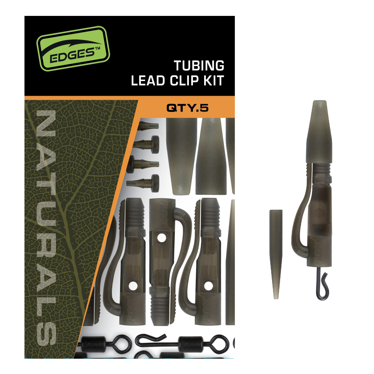 CAC916 Fox Edges - Naturals Tubing Lead Clip Kit