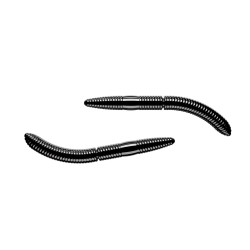 Libra Lures Fatty D’Worm 6.5cm - 040 / BLACK