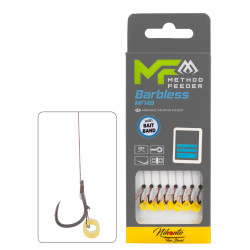Przypony Mikado Method Feeder MF14B Barbless / PLECIONKA / GUMKA
