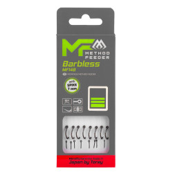 Przypony Mikado Method Feeder MF14B Barbless / ŻYŁKA / IGŁA