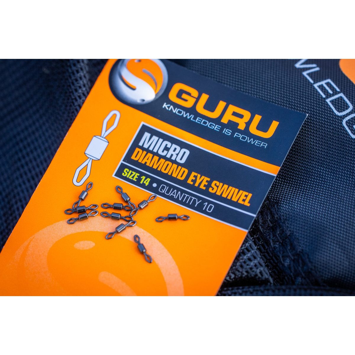 GSDE Agrafki z krętlikami Guru Micro Diamond Eye Swivel - roz.14