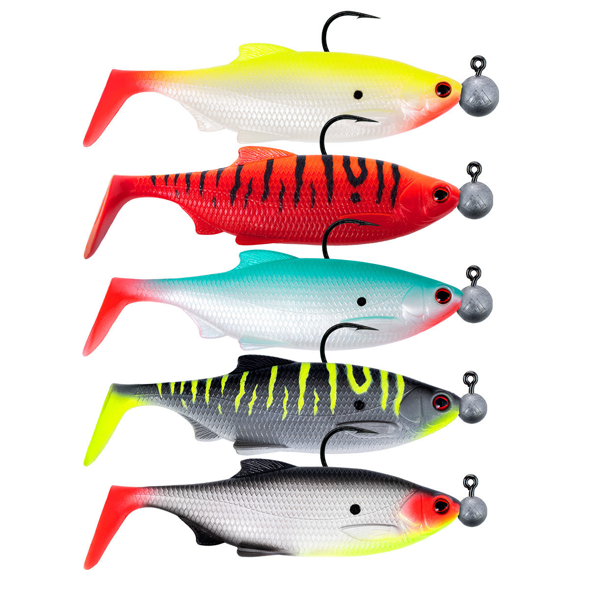 Zestaw zbrojonych gum Westin Ricky The Roach Shadtail 10cm - MIX 31 /EDYCJA DRAPIEŻNIK/