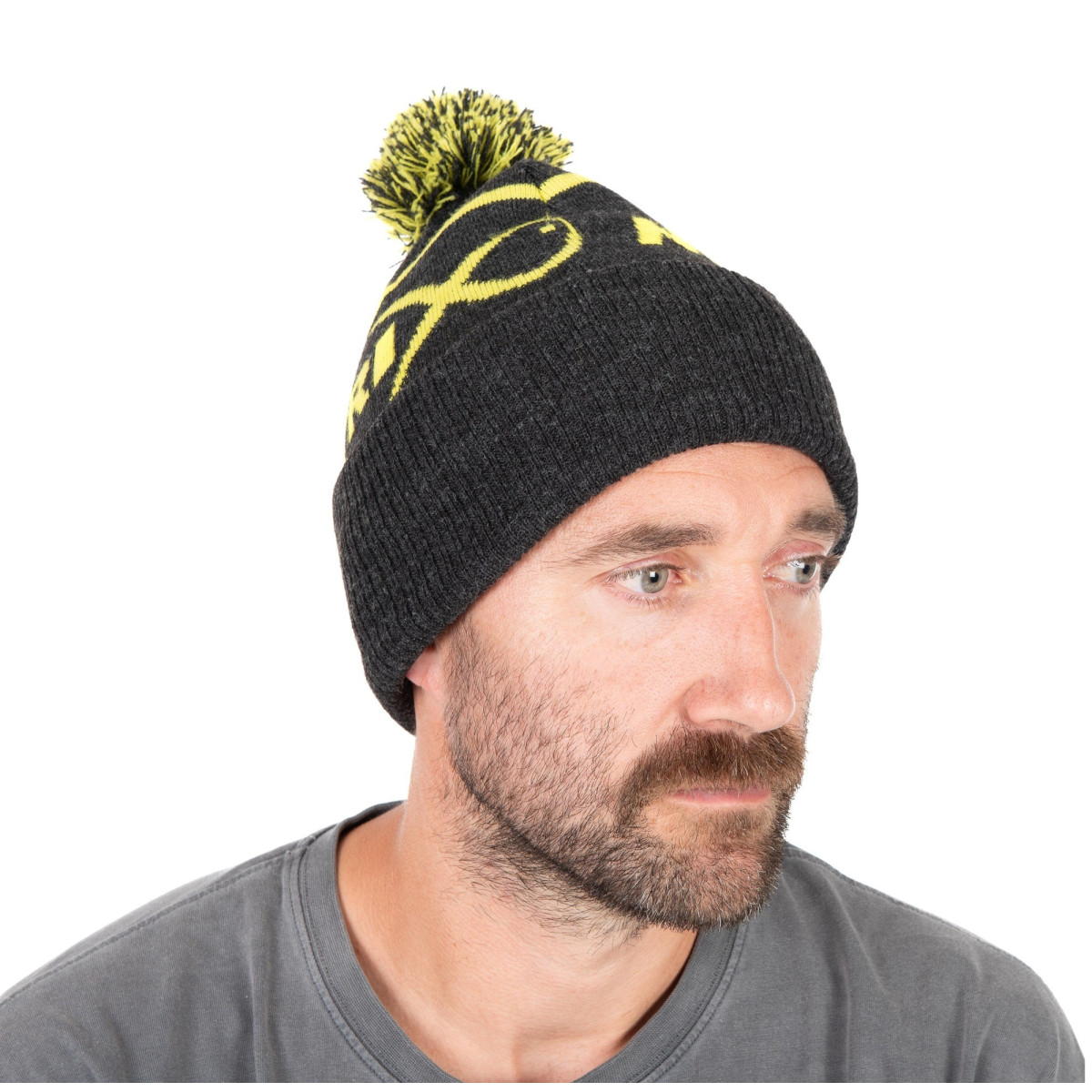 Czapka zimowa Matrix Lime & Grey Bobble Hat GHH010