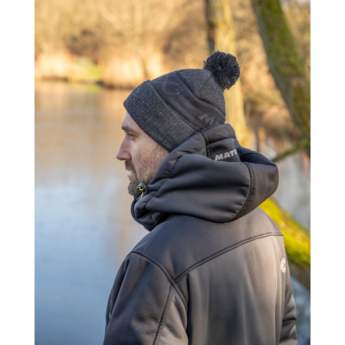 GHH011 Czapka zimowa Matrix Grey Sherpa Bobble Hat