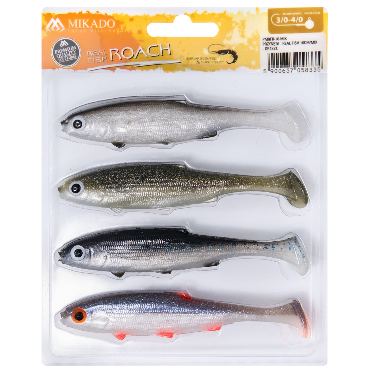 PMRFR-10-MIX Zestaw gum Mikado Real Fish Roach 10cm - MIX