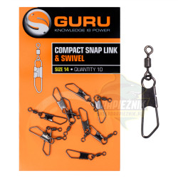 GSLS14 Agrafki z krętlikami Guru Snap Link and Swivel - roz.14