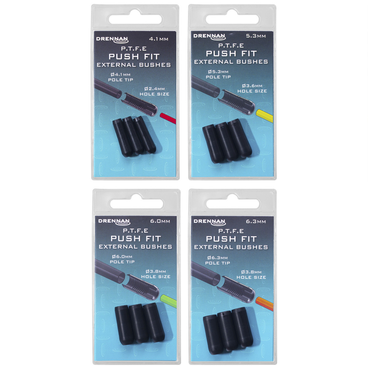 Teflon Drennan Push Fit Bush External