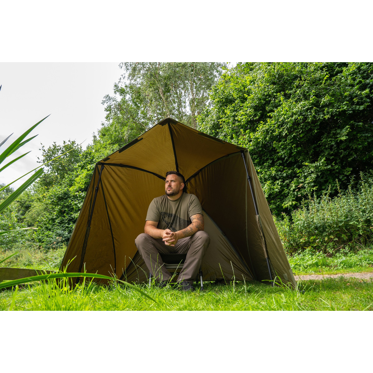 K0370013 Parasol Korum Pentalite Quick Brolly 2.2m