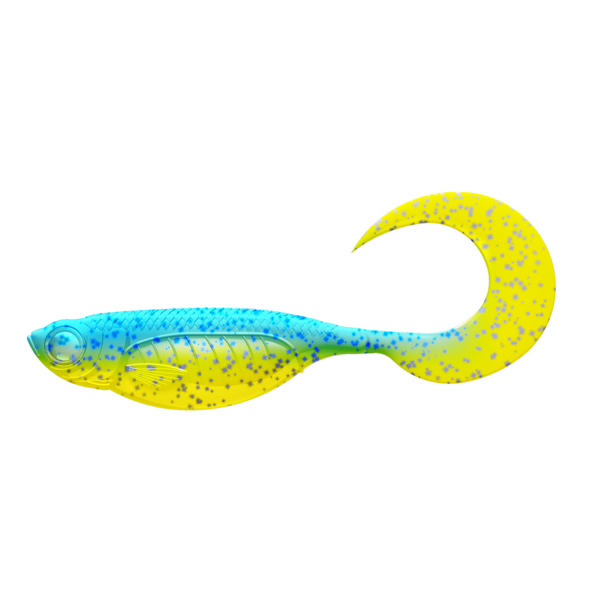 Libra Lures Embrion Twist Tail - 127 / LIME CHARTREUSE BLUE