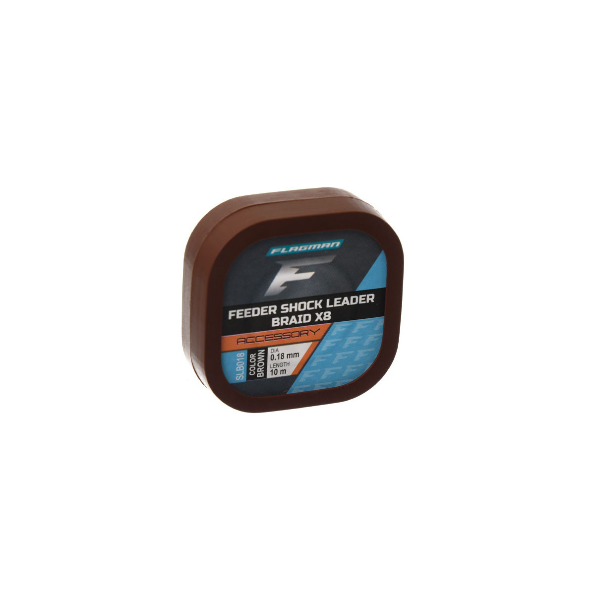 SLB018 Plecionka Flagman Feeder Shock Leader Braid X8 Brown 10m / 0.18mm
