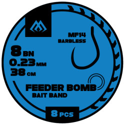 Przypony Mikado Feeder Bomb Bait Band MF14 BEZ ZADZIORA / ŻYŁKA / GUMKA