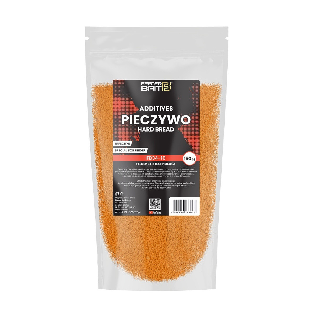 FB34-10 Dodatek do zanęt Feeder Baits 900g - Pomarańczowe Pieczywo