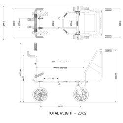 P1150003 Wózek Preston 4 Wheel Shuttle - wymiary