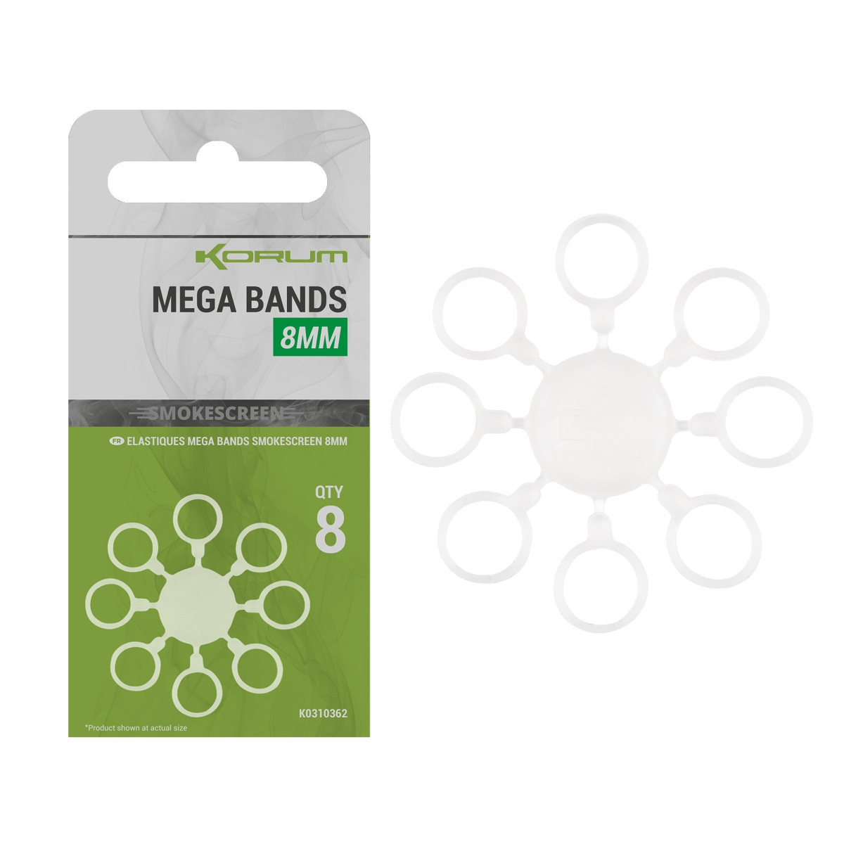 K0310362 Gumki Korum Smokescreen Mega Bands - 8mm