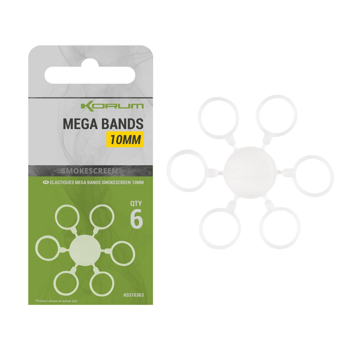 K0310363 Gumki Korum Smokescreen Mega Bands - 10mm