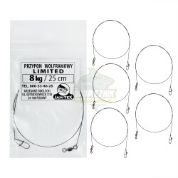 Przypony wolframowe Jan-Tex - LIMITED 25cm/8kg (5 SZTUK)