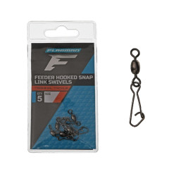 Agrafki z krętlikiem Flagman Feeder Hooked Snap Link Swivels