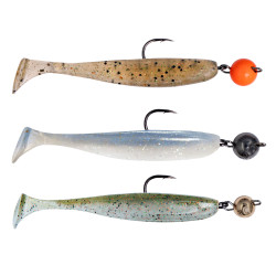 Zestaw Keitech Easy Shiner 2'' 5.1cm - Wolframowe czeburaszki / Prosty hak / Natural Mix