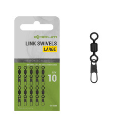 K0310358 Agrafki z krętlikiem Korum Smokescreen Link Swivels - Large
