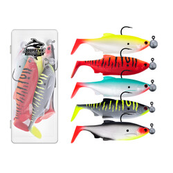 Zestaw zbrojonych gum Westin Ricky The Roach Shadtail 10cm - MIX 31 /EDYCJA DRAPIEŻNIK/