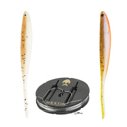 Zestaw Westin Dropshot Rig Kit ShadTeez Pin-Tail - Clear Water Mix