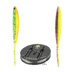 Zestaw Westin Dropshot Rig Kit ShadTeez Pin-Tail - Dark Water Mix