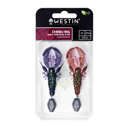 Zestaw gum Westin Chebu Rig CreCraw R 'N R - Clear Water Mix